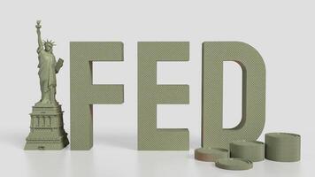 Statue of Liberty and text for Business concept 3d Rendering . photo