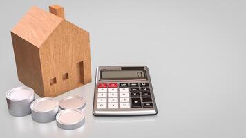 House and Calculator for Business concept 3d Rendering . photo