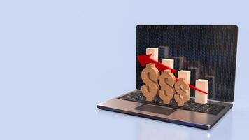 Notebook and Dollar symbol for Business concept 3d Rendering. . . photo