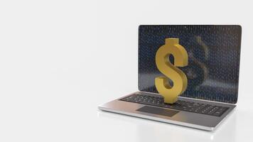 Notebook and Dollar symbol for Business concept 3d Rendering . . photo