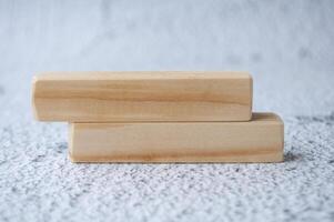 Wooden blocks with customizable space for text. Copy space concept photo