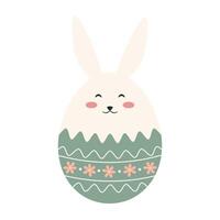 Cute Easter-themed eggs with bunny, and chick design. vector