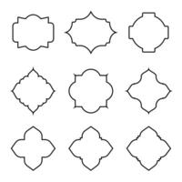 Graphics are the black shape borders collection vector