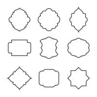Graphics black shape borders design vector