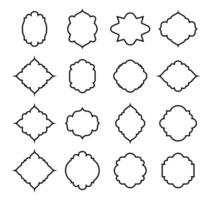 Decorative ornamental shape line create vector