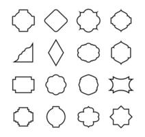Decorative graphics shape outline collection create vector