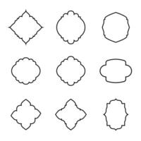 Some decorative graphics shape outline collection create vector
