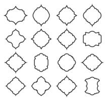 Graphics are the black shape borders set vector