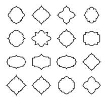 Graphics are the black shape borders we use in design vector