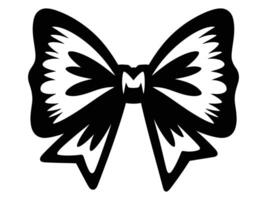 Stylized representation of a bowtie, associated with formal or semi-formal attire. The design includes the letter M in the center and ribbon-like structure. vector
