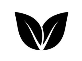 Stylized representation of two leaves in minimalistic and clean design, representing nature or eco-friendly elements. The 'V' in the middle could symbolize a letter or a logo. vector