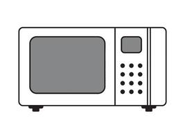 Simple illustration of a microwave oven icon. Suitable for website design, app development, or graphic projects related to kitchen appliances. vector