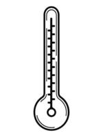 Simple illustration of a thermometer icon. Suitable for various design projects, infographics, and digital content. Clean and modern style. vector