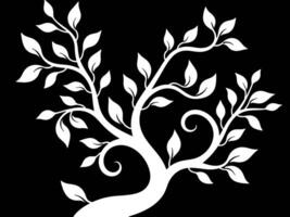 A beautiful, detailed illustration of a stylized tree branch with leaves. Perfect for decorative designs, logos, invitations, and more. Clean lines and elegant design. vector