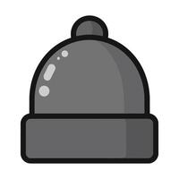 Simple illustration of a gray beanie hat with decorative bubbles. Ideal for winter themes, apparel design, or seasonal graphics. vector