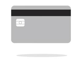 Blank credit card reverse side illustration. Design for finance, payment, banking or digital transactions concepts. Simple flat style. vector