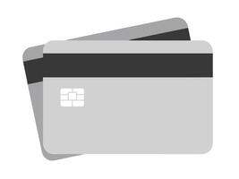 Simple illustration depicting stacked credit cards. Ideal for finance, banking, payment methods, online shopping, and digital transactions related concepts. Clean design suitable for various projects. vector