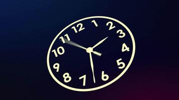 Time lapse animation analog Clock stopwatch icon Countdown timer 4K face isolated against in a time lapse. video