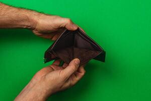 Empty wallet reveals financial struggles and personal crisis in the modern age photo