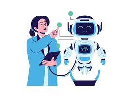 Illustration of an Robot Artificial Intelligence vector