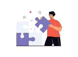 Illustration of an Creative Business Problem Solving vector