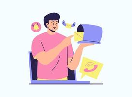 Illustration of an Email Service Inbox vector
