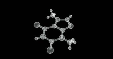 Hologram screen of a molecule - loop video