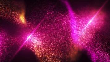 Abstract background with wavy shape particles, digital purple waves. Futuristic connections background. Big data visualization. Seamless looping video