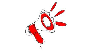 Megaphone Animation with Moving Lines. video