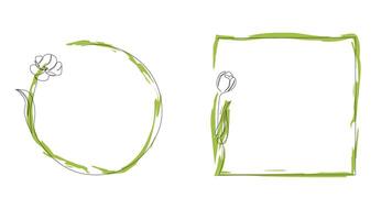 circle frame with illustration of moving lines without breaking video