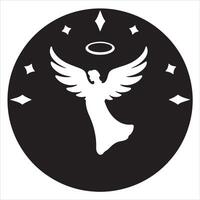 Angel of the hour clock icon illustration vector