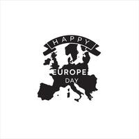 Happy europe day vector