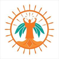 The logo for the church of the living god vector