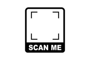 Scan Me A digital QR code scanner template for online payments, barcode, mobile app and quick information access. vector