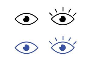 eyes graphics set. eyesight vision or view symbol vector