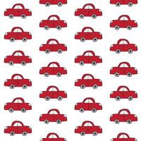 Seamless pattern of doodle sketch car isolated on white background vector