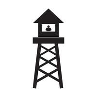 security post tower icon illustration design template vector