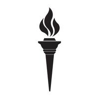 flame torch icon illustration design template vector