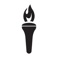 fire torch icon illustration design template vector