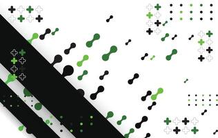 abstract green and black geometric pattern background vector