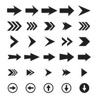 Arrow icon set arrows cursor collection vector