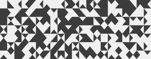 Abstract geometric monochrome pattern. Stylish black and white triangle and square mosaic design. Ideal for backgrounds, textiles, website design, and modern branding. vector
