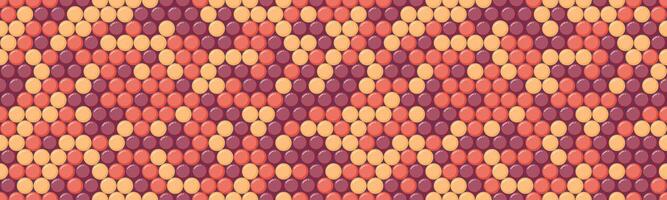 Abstract geometric pattern featuring a vibrant, textured array of circles in warm earthy tones. Perfect for website backgrounds, textile designs, or modern branding. vector
