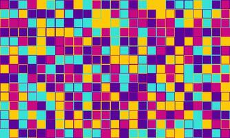 Vibrant mosaic of colorful squares. Perfect for backgrounds, website design, or any project needing a bold, energetic aesthetic. This playful, geometric pattern evokes feelings of joy and dynamism. vector