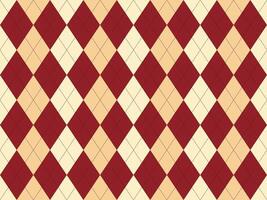 Elegant argyle pattern in rich burgundy and cream. Perfect for textile design, backgrounds, or adding a classic, sophisticated touch to any project. vector