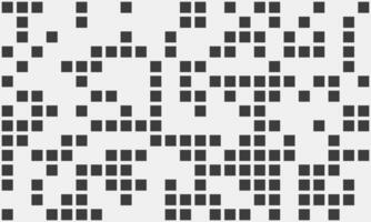 Abstract grayscale pixel art background. Randomly scattered squares create a dynamic, modern texture perfect for websites, presentations, or digital art projects. vector
