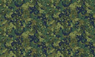 Intricate digital camouflage pattern in shades of green and dark blue. Ideal for backgrounds, textiles, militarythemed projects, or adding a tactical feel to designs. vector