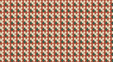 Abstract geometric seamless pattern. Red, green, and cream scales create a visually engaging texture perfect for backgrounds, textiles, and website design. vector