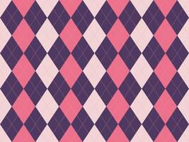 Elegant pink, purple, and cream argyle diamond pattern. Perfect for backgrounds, textiles, fashion, or website design. Classic yet modern, this seamless texture evokes sophistication and style. vector