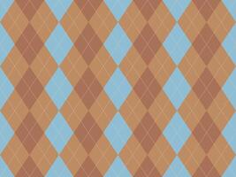 Elegant argyle pattern in soft blue and brown hues. Perfect for backgrounds, textiles, or any design needing a touch of classic sophistication and understated texture. vector